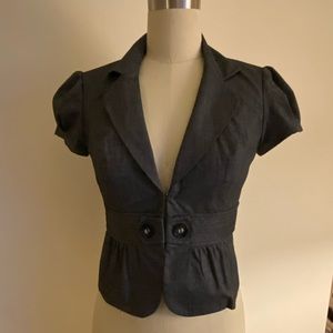 Short Sleeve Gray Blazer
